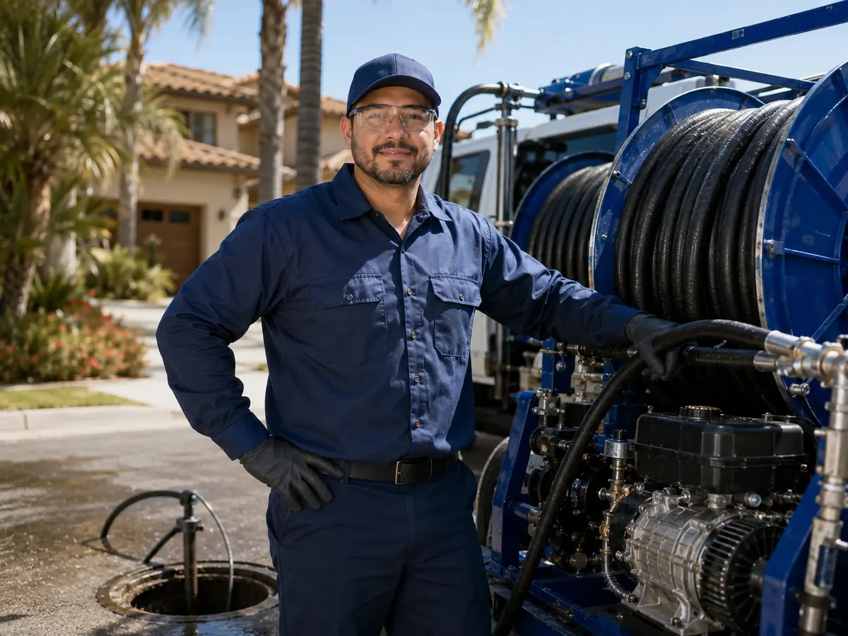 Hydro jet sewer cleaning in Beaumont