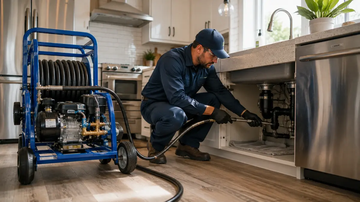 Kitchen Drain Hydro Jetting in Beaumont
