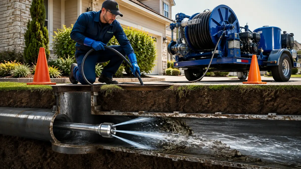 Main Sewer Line Hydro Jet Cleaning in Beaumont