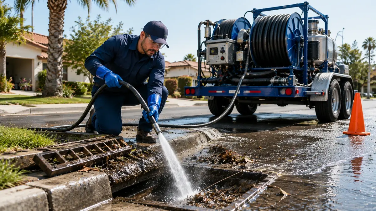 Storm Drain Hydro Jet Cleaning in Beaumont